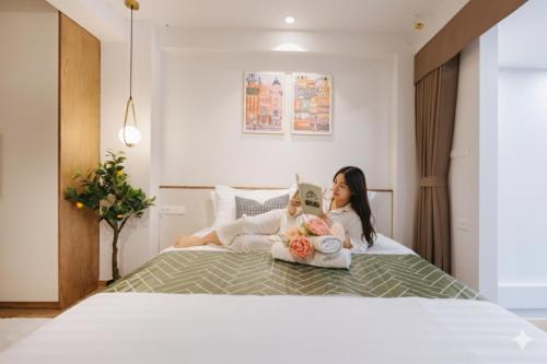 Katil atau katil-katil dalam bilik di Margaery Apartment Tu Hoa Princess