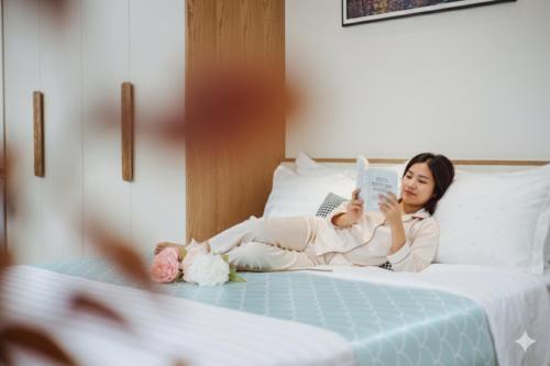 Katil atau katil-katil dalam bilik di Margaery Apartment Tu Hoa Princess