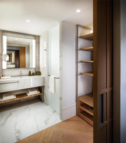 a bathroom with a sink and a mirror at Hyatt Regency Zadar in Zadar