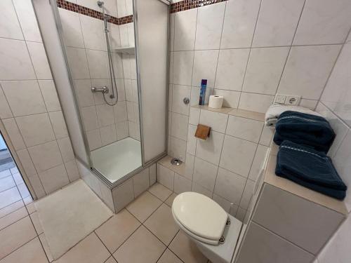 Koupelna v ubytování Ferienappartement Möhnesee