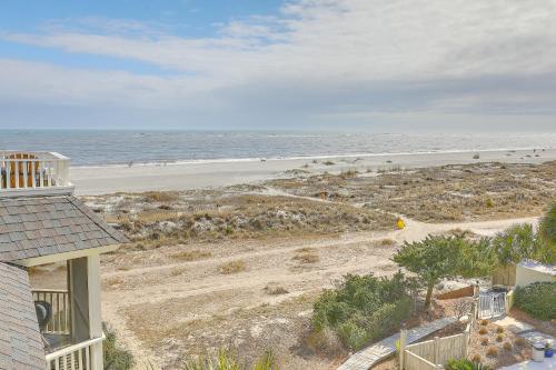 a view of the beach from a house at Port O' Call E303 - Sensational Oceanview! Top Floor! in Isle of Palms