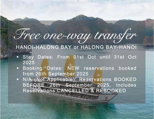 a poster of a boat on a body of water at Majesty Luxury Prime Cruise by Premier Group in Ha Long