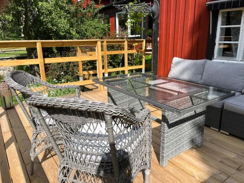 Balkón nebo terasa v ubytování Segerhult