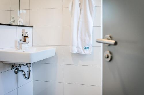 Koupelna v ubytování Hotel Burgholz