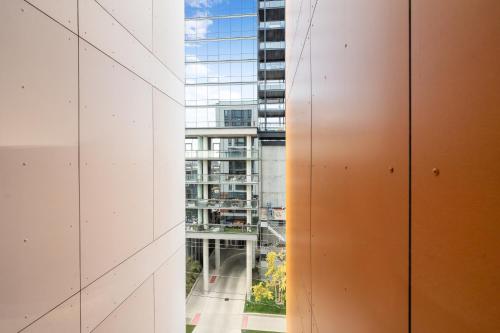 a view of a building from the hallway of a building at 4BR Corporate Suite Central and Modern in Chicago