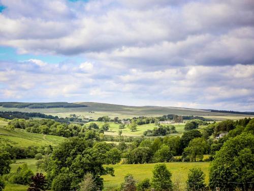 a green field with trees in the distance at Bothy 2 - Uk50472 in Greenhaugh