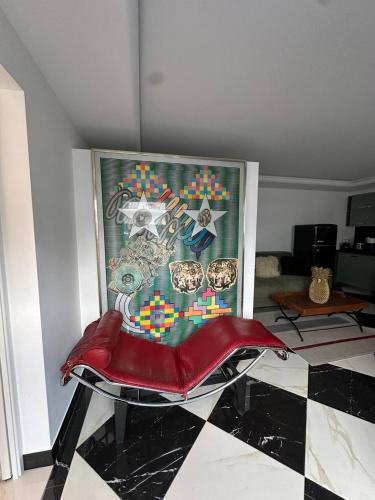 Unique Losone Apartmentにあるベッド