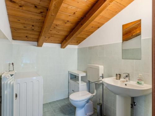 une salle de bain avec toilettes et lavabo dans l'établissement Apartment Borgo Castello-1 by Interhome, à Argegno