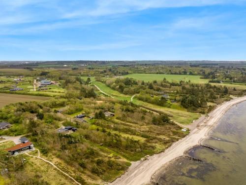 an aerial view of a farm and a road at Holiday Home Gizella - 500m to the inlet by Interhome in Spottrup