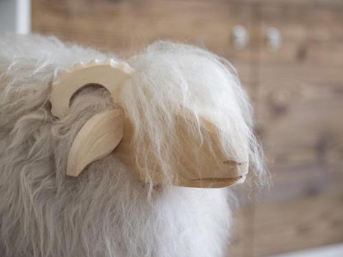 a stuffed animal head with a long white beard at Apartment La Siala Apt-63 by Interhome in Falera