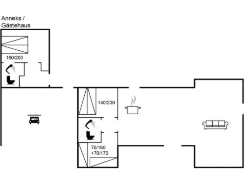 a schematic diagram of the experimental facility at Holiday Home Blesse - 500m to the inlet by Interhome in Skjern
