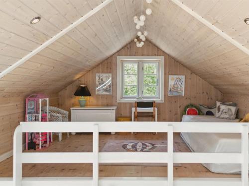 Ένα ή περισσότερα κρεβάτια σε δωμάτιο στο Holiday Home Veljan - 1-2km from the sea by Interhome