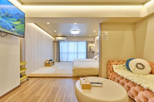 新宿市中心日式样式公寓，紧邻商业地域韩国街免费Wi-Fi