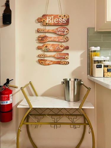 a kitchen with a rack of hot dogs on a wall at Private Estate, Walk to Princeton Downtown, 3-Bedrooms 2-Bath with Free Parking in Princeton