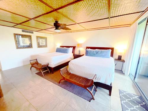 Katil atau katil-katil dalam bilik di Maui Eldorado Condo A104