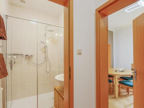 Koupelna v ubytování Haus am Anger