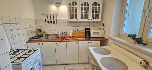 Dapur atau dapur kecil di Apartament Agatowa