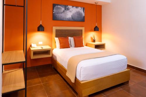Cama ou camas em um quarto em Hotel Buen Valle