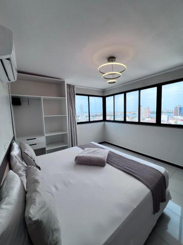 Katil atau katil-katil dalam bilik di Águas Palace Hotel