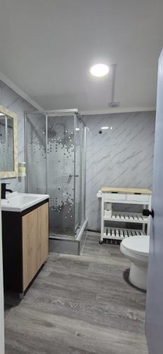 Un baño de hostal Milaris