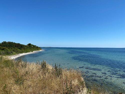 a body of water with a beach and trees at 6 person holiday home in Karrebæksminde-By Traum in Karrebæksminde