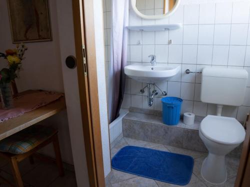 een badkamer met toilet en wastafel bij Holiday Apartment 2 House Marie in Großenbrode-Kai