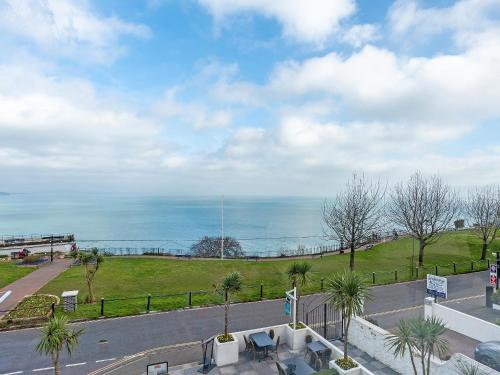 a view of the ocean from a building at Babbacombe Bay, Torquay in Torquay