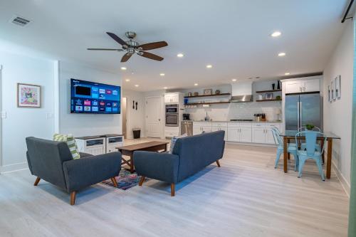 a kitchen and dining room with a table and chairs at 2617 Caladium Drive NE Atlanta in Atlanta