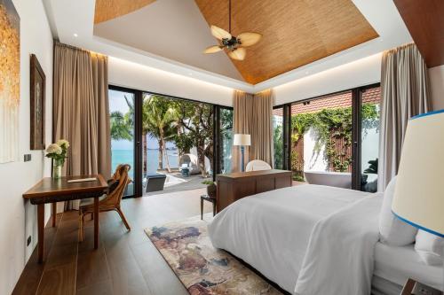 Katil atau katil-katil dalam bilik di Villa Kayana Koh Samui