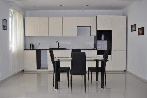 Kuchyň nebo kuchyňský kout v ubytování Apartament Scorpion Modlin