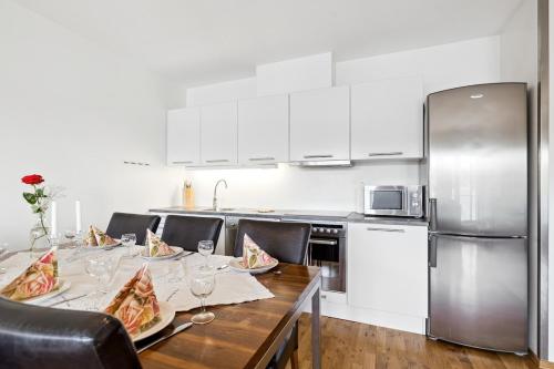 Η κουζίνα ή μικρή κουζίνα στο Apartment in beautiful Korshamn by the sea