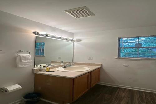 une salle de bain avec un lavabo et un miroir dans l'établissement 856 Joseph Club Dr SW Mableton, à Mableton