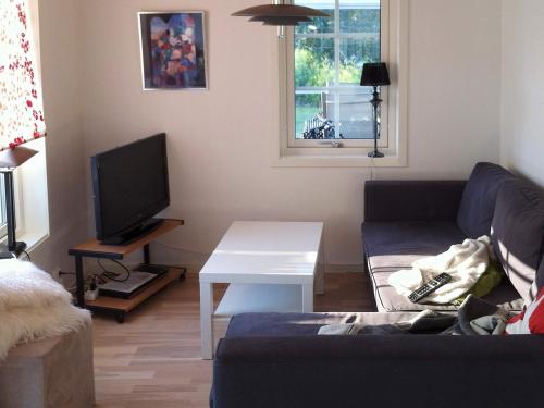 Телевизор и/или развлекательный центр в 5 person holiday home in RONNEBY-By Traum