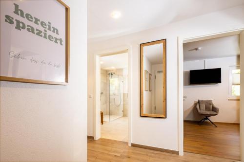 Ένα μπάνιο στο Ferienwohnung Alpenview