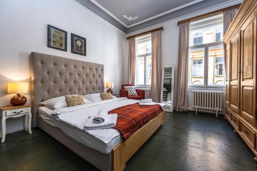 Letto o letti in una camera di Golden Prague Residence, Jáchymova Street