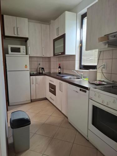 Kuchyň nebo kuchyňský kout v ubytování Apartman Atlas