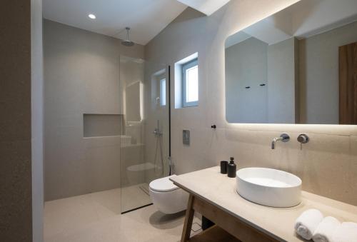 Koupelna v ubytování Guesthouse Sozon Mykonos