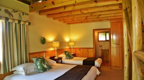 a bedroom with two beds in a room at ANEW Resort Ingeli Forest Kokstad in Kokstad
