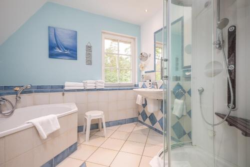 Koupelna v ubytování Dünenhaus Aurelia