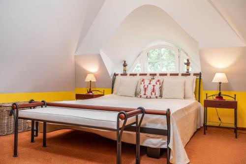Postel nebo postele na pokoji v ubytování Dünenhaus Aurelia