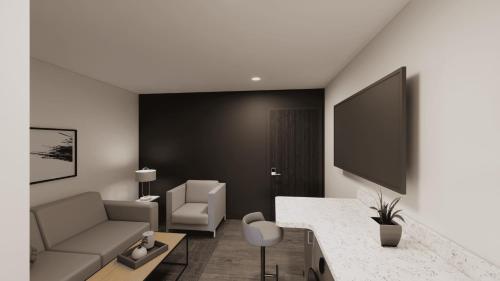 TV a/nebo společenská místnost v ubytování HomeAwhile