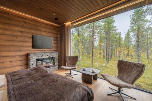 Χώρος καθιστικού στο Wilderness Hotel Saariselkä