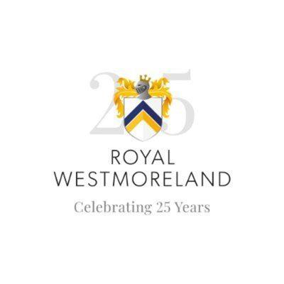 a logo for the royal westmorlandland celebration years at Yellow Doors - Tranquil comfortable retreat in Saint James