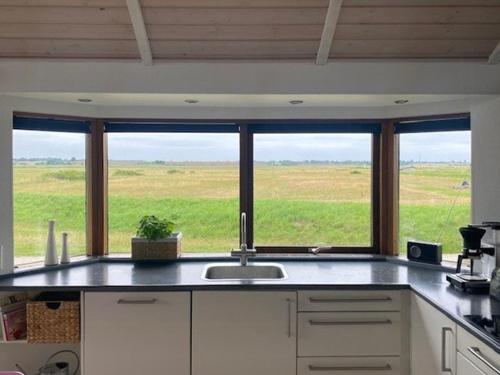 Køkken eller tekøkken på Sommerhus Med Panoramaudsigt Ved Haderslev