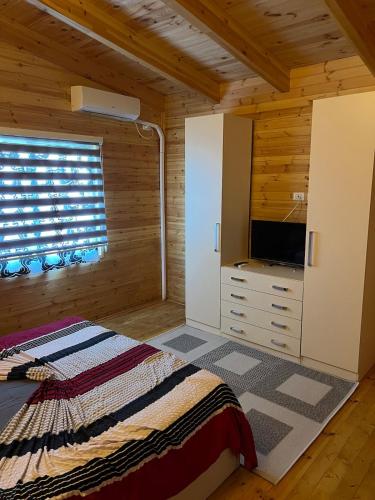 TV/Unterhaltungsangebot in der Unterkunft Memcaj's wooden 3BR Apt steps from sea