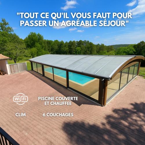 Maison de location vacance avec piscine couverte et chauffée