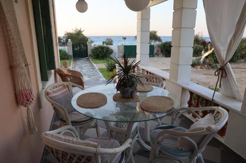 Traditional cottage house in front of the beach