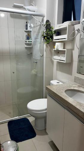Et badeværelse på Apartamento- studio