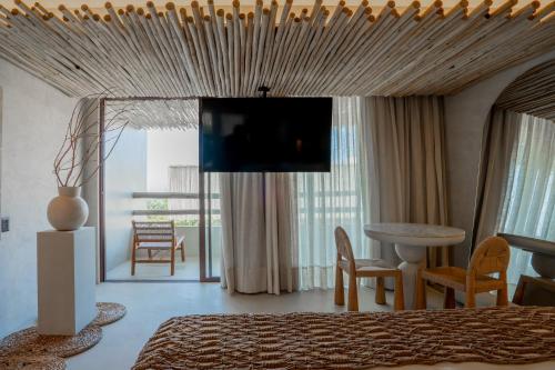 TV a/nebo společenská místnost v ubytování Mana Cumbuco Hotel - Soft Opening
