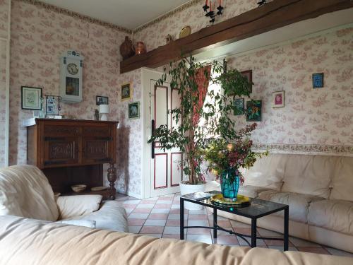 Χώρος καθιστικού στο Se ressourcer dans un manoir